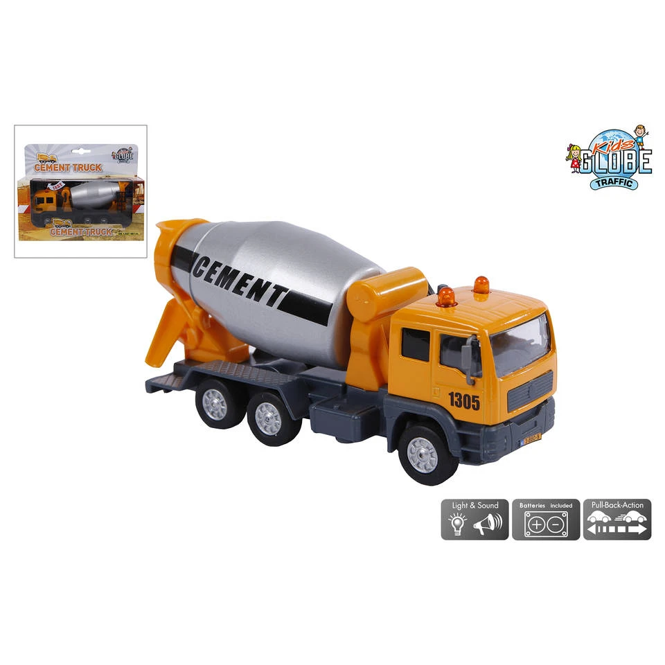 Kids Globe Traffic Betonmixer Die-cast Pullback 3 Kids Globe Traffic Betonmixer Die-cast Pullback - Afbeelding 3
