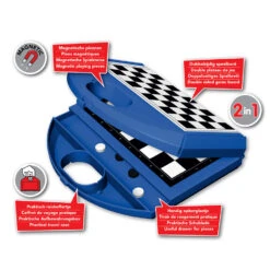 Jumbo Schaken & Dammen Reisspel 9 Jumbo Schaken & Dammen Reisspel -Speelwereld Plezier 1222408 002