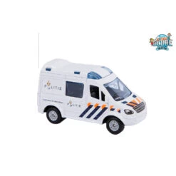 Kids Globe Pull Back Politieauto Die-cast - 8 Cm