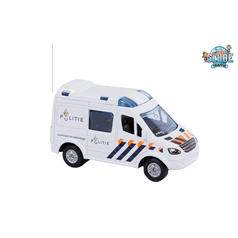 Kids Globe Pull Back Politieauto Die-cast - 8 Cm 1 Kids Globe Pull Back Politieauto Die-cast - 8 Cm