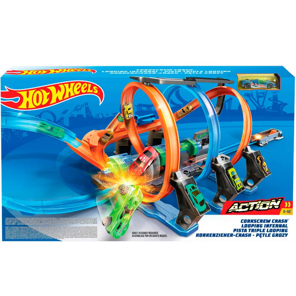 Hot Wheels Kurkentrekker Crash Racebaanset 1 Hot Wheels Kurkentrekker Crash Racebaanset