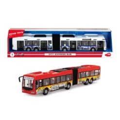 Dickie Toys Stadsbus - Rood/geel