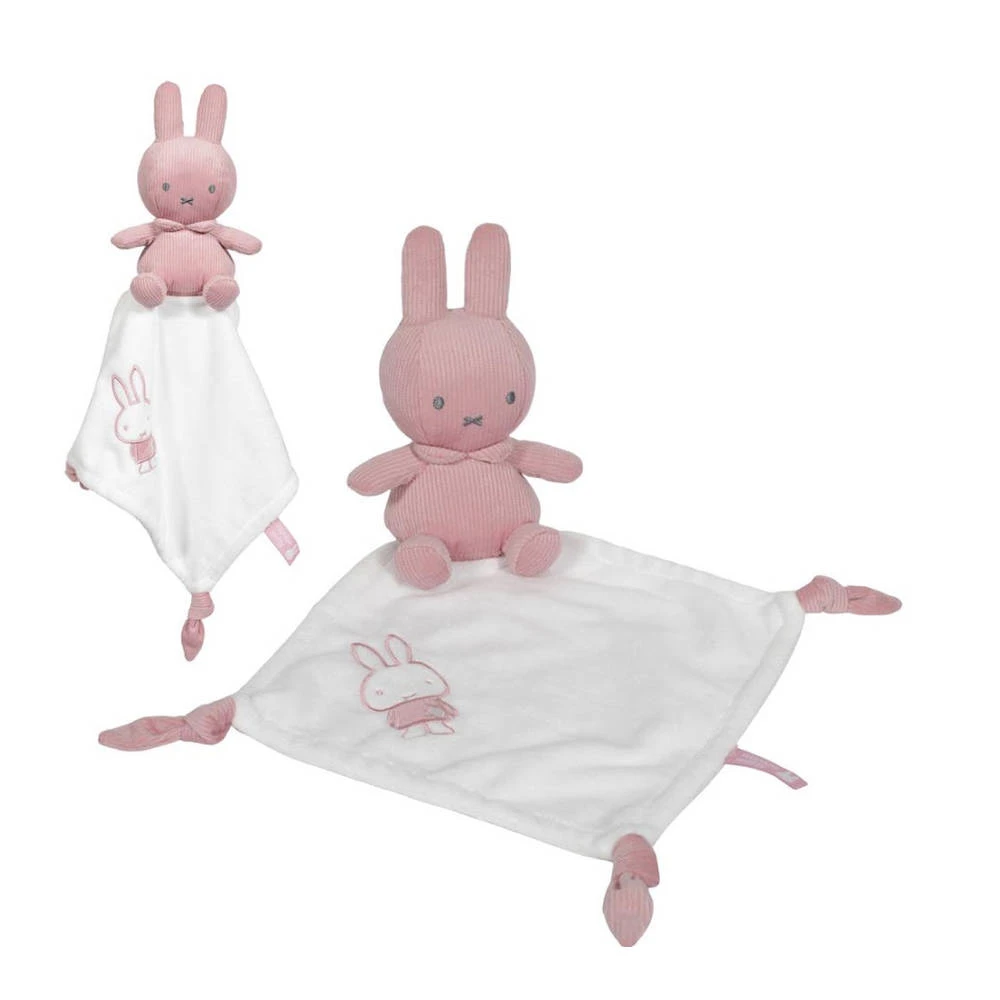TiAmo Nijntje Pink Baby Rib Knuffeldoekje - Roze 1 TiAmo Nijntje Pink Baby Rib Knuffeldoekje - Roze