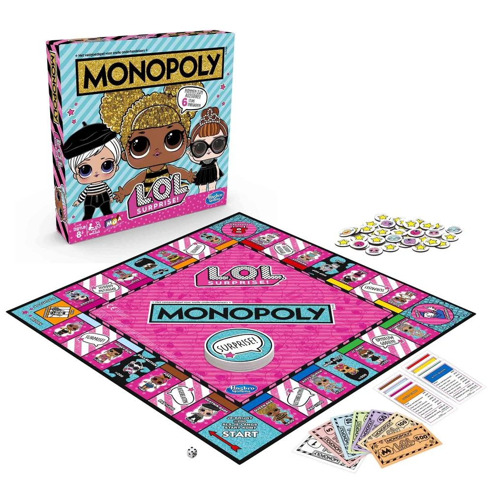 Hasbro Gaming Monopoly L.O.L. Surprise! Editie 1 Hasbro Gaming Monopoly L.O.L. Surprise! Editie