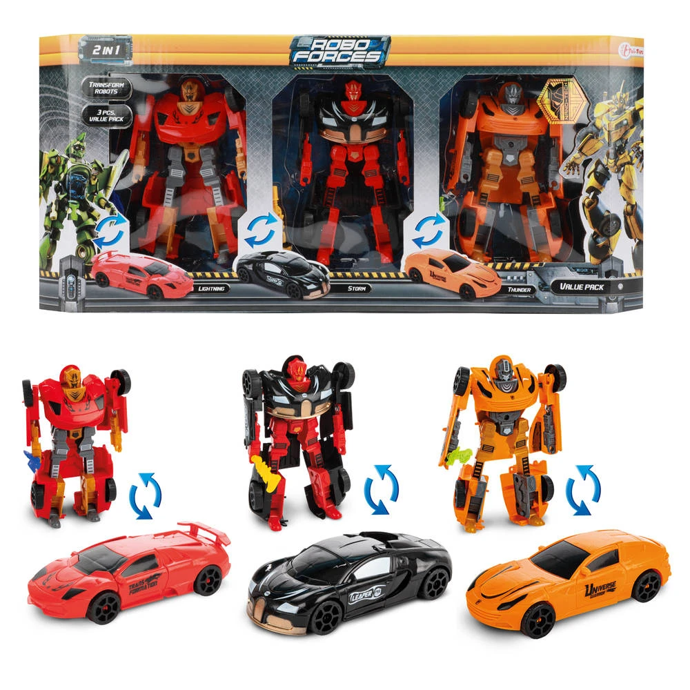 No Brand Roboforces Transformer Robot Set 3-delig 1 No Brand Roboforces Transformer Robot Set 3-delig