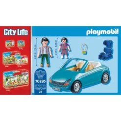 PLAYMOBIL City Life Papa Met Dochter En Cabrio 70285 -Speelwereld Plezier 1980424 86572e4b