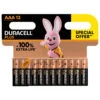 Duracell Alka Plus AAA-batterijen Set 12-delig