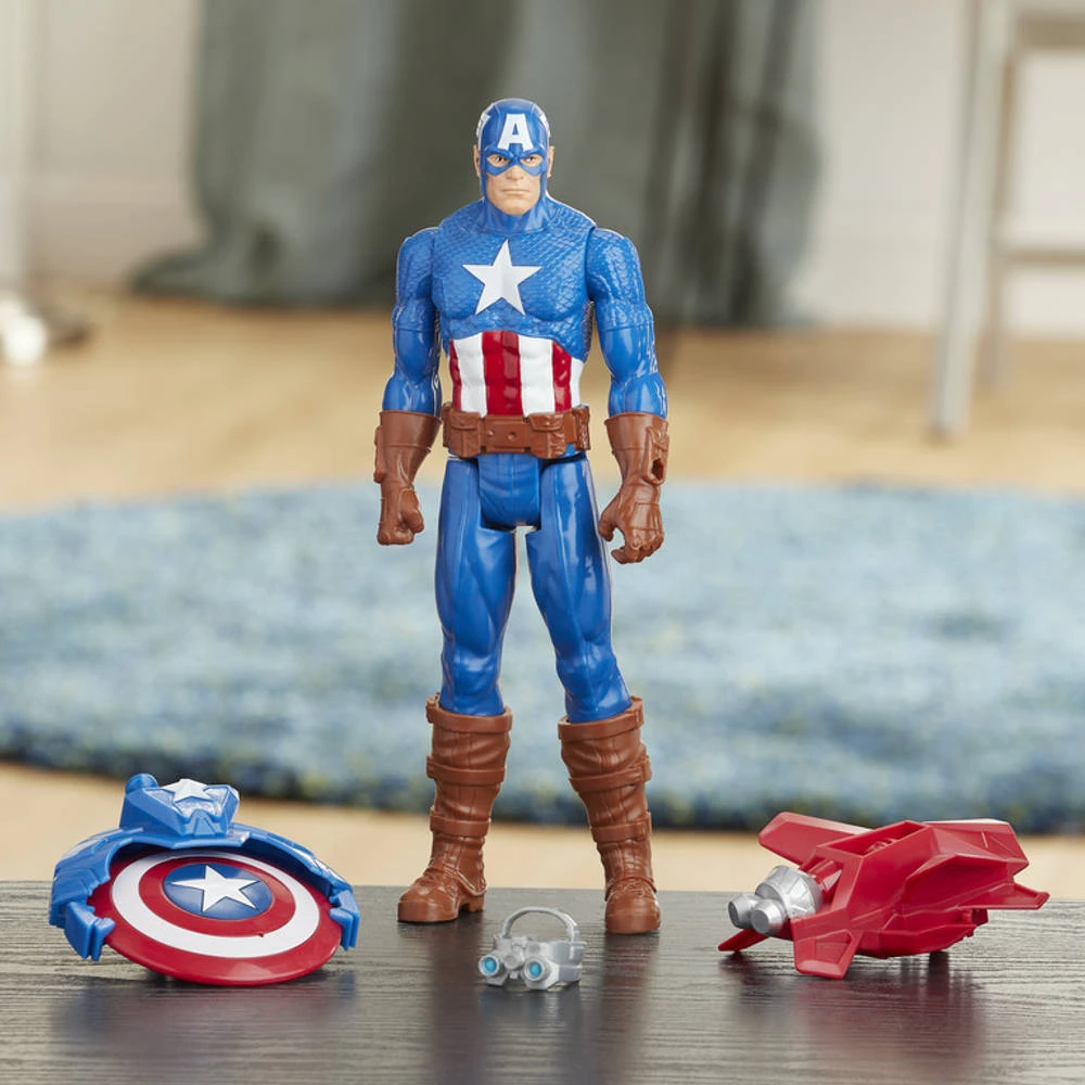 Hasbro Marvel Avengers Titan Heroes Speelfigurenset Captain America 4 Hasbro Marvel Avengers Titan Heroes Speelfigurenset Captain America - Afbeelding 4
