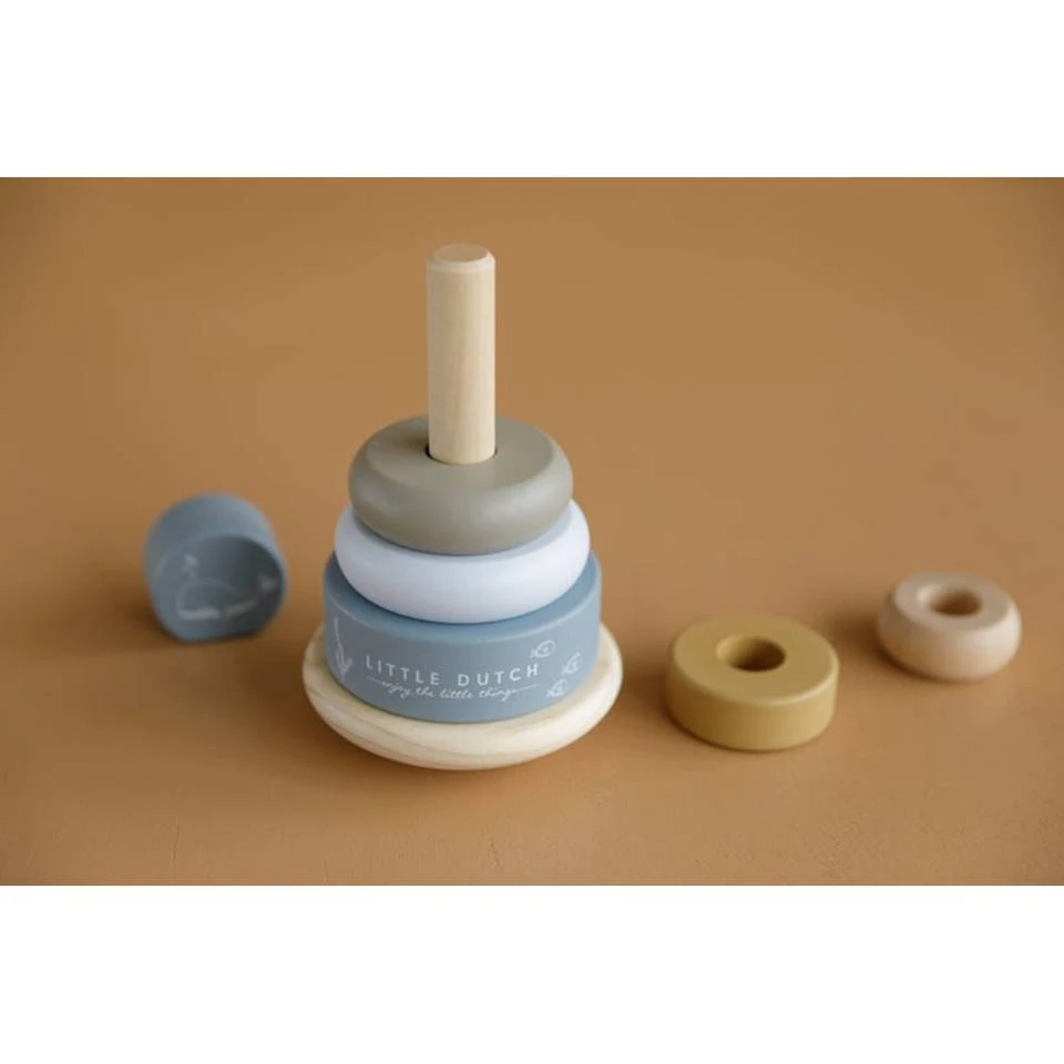 Little Dutch Tuimelringpiramide Ocean 2 Little Dutch Tuimelringpiramide Ocean - Afbeelding 2