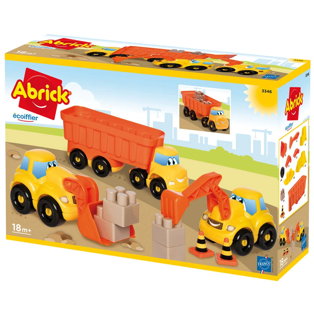 Abrick Bouwvoertuigenset 3-delig 1 Abrick Bouwvoertuigenset 3-delig