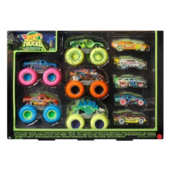 No Brand Hot Wheels Monster Trucks Glow In The Dark 10-pack