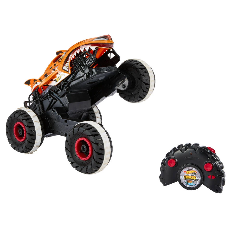 Hot Wheels Monster Trucks Unstoppable Tiger Shark Auto 3 Hot Wheels Monster Trucks Unstoppable Tiger Shark Auto - Afbeelding 3