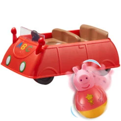 No Brand Peppa Pig Weebles Rode Auto -Speelwereld Plezier 1993040 29e5b900