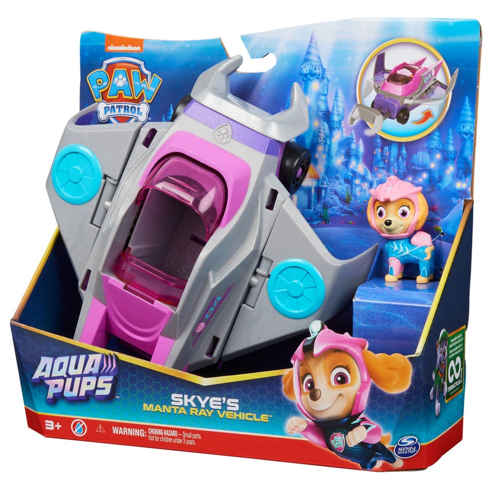 SPIN MASTER PAW Patrol Aqua Pups Transformerend Reuzenmanta Voertuig Met Skye 4 SPIN MASTER PAW Patrol Aqua Pups Transformerend Reuzenmanta Voertuig Met Skye - Afbeelding 4