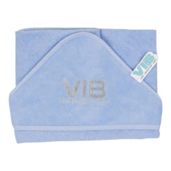 No Brand VIB Badcape Very Important Baby - Lichtblauw/zilver