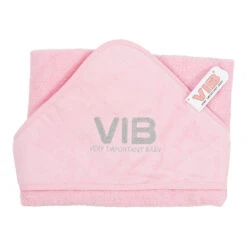 No Brand VIB Badcape Very Important Baby - Roze/zilver