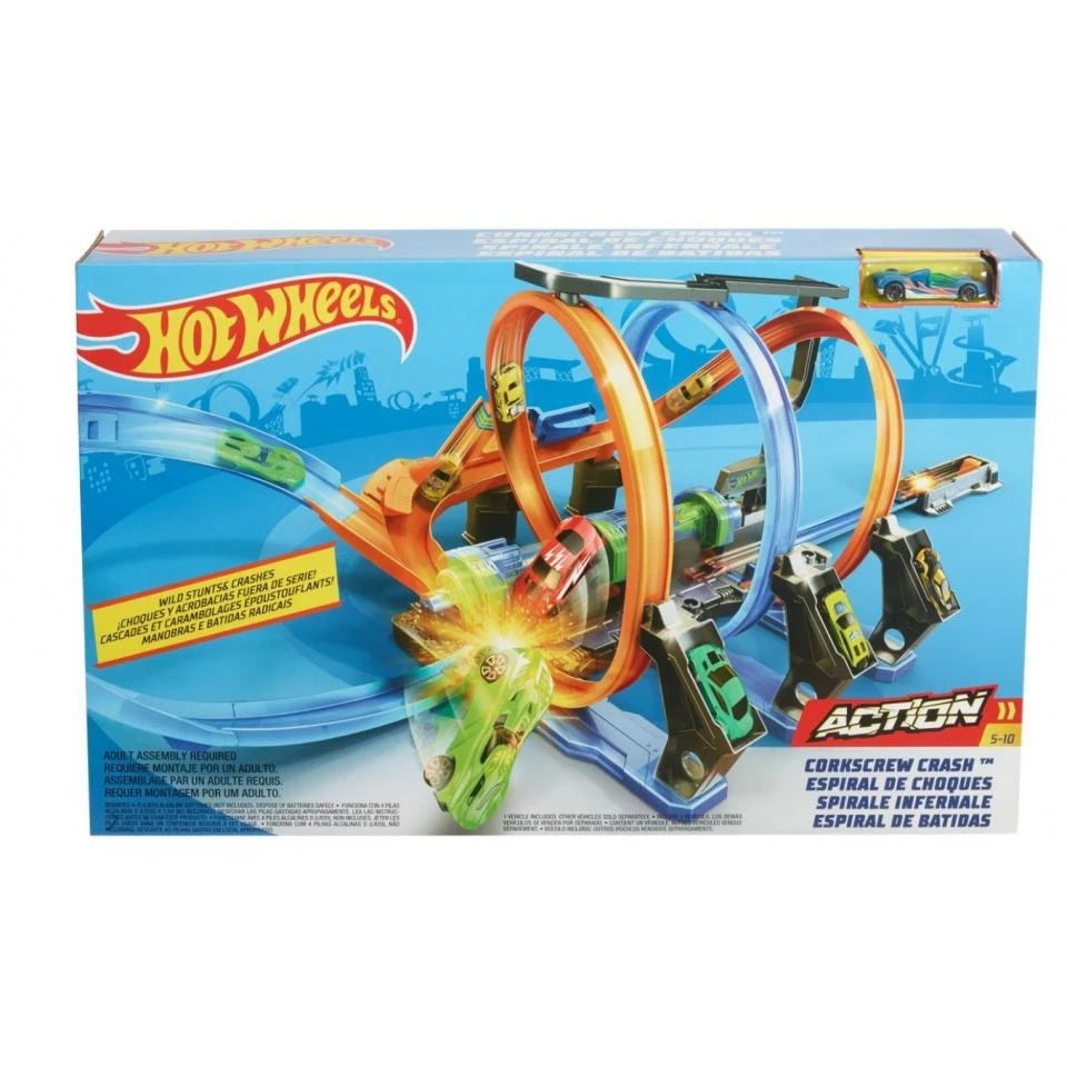 Hot Wheels Kurkentrekker Crash Racebaanset 3 Hot Wheels Kurkentrekker Crash Racebaanset - Afbeelding 3